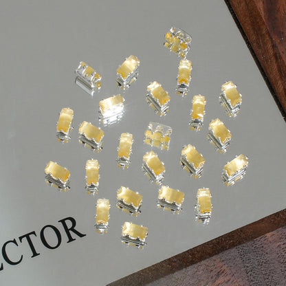 OneMillet Cat Eye Rectangle Zircon Beads 3*5.5MM