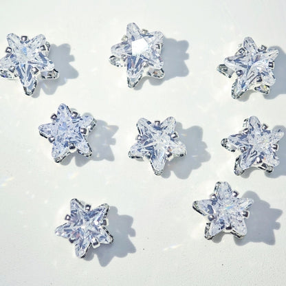 Clear Star Zircon Beads  Zirconia 5MM