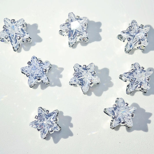 Clear Star Zircon Beads  Zirconia 5MM