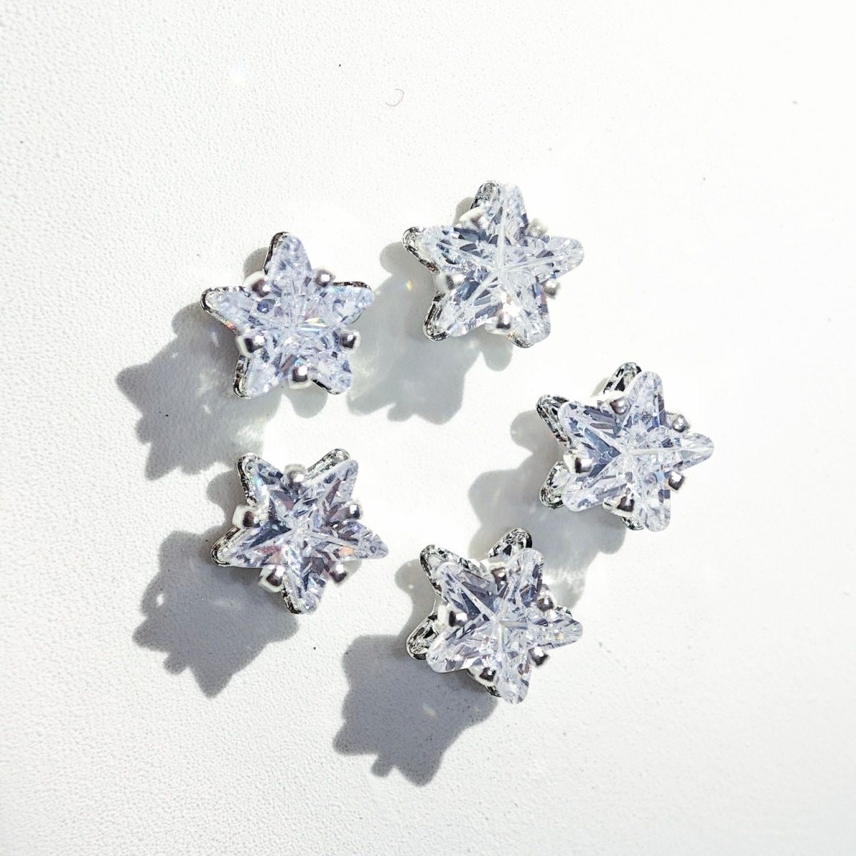 Clear Star Zircon Beads  Zirconia 5MM