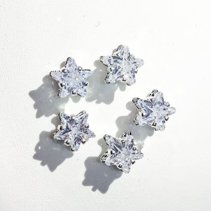 Clear Star Zircon Beads  Zirconia 5MM