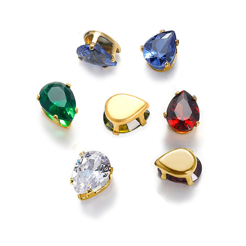 OneMillet Teardrop Zirconia Beads 3*5MM