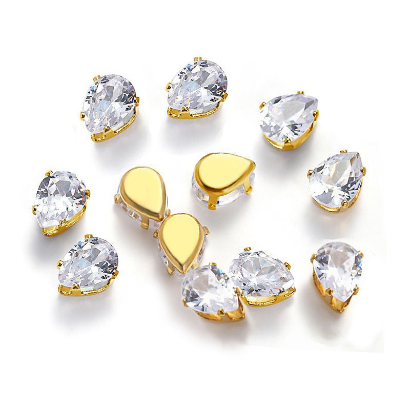 OneMillet Teardrop Zirconia Beads 3*5MM