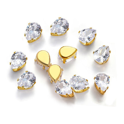 OneMillet Teardrop Zirconia Beads 3*5MM