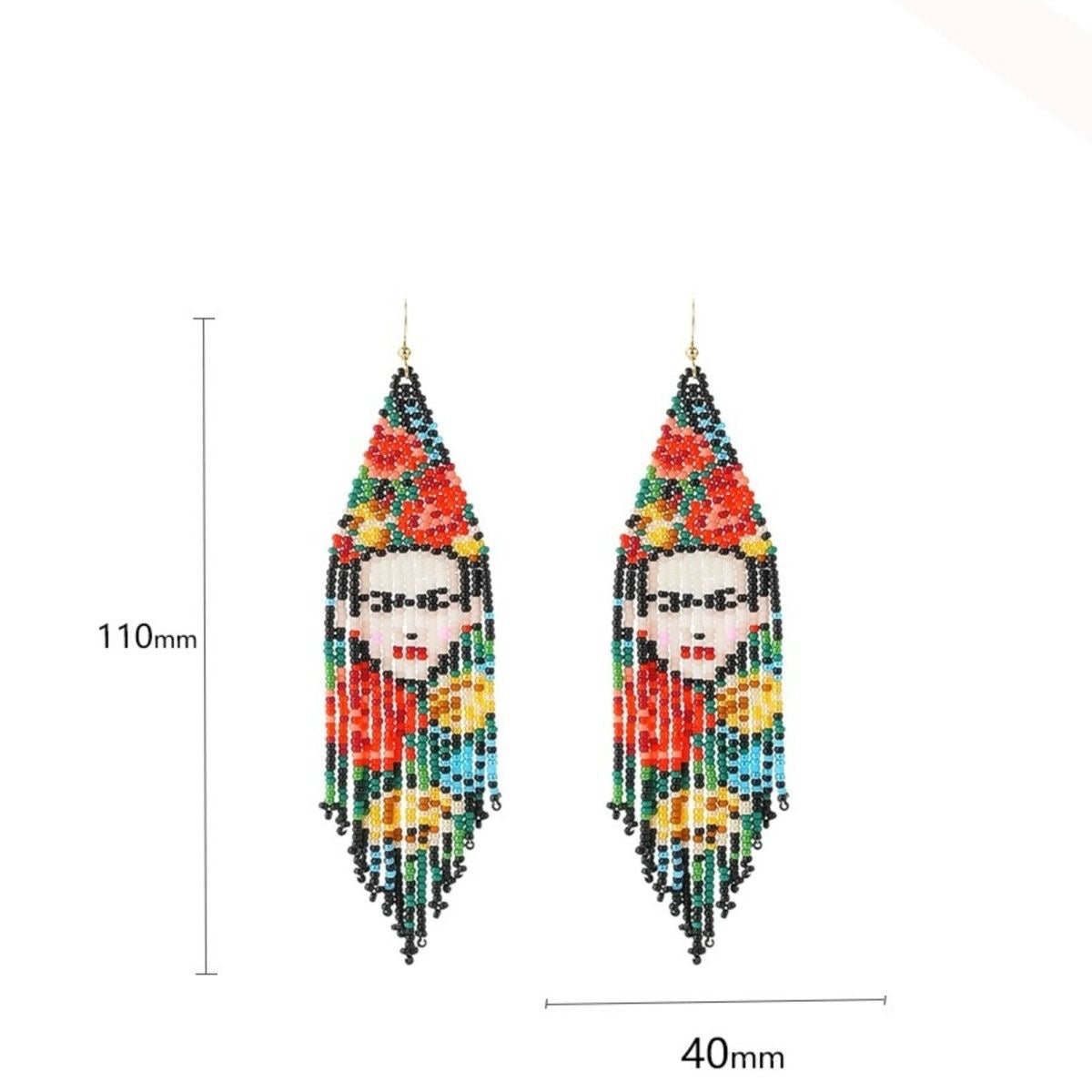 Pendientes vintage Pendientes colgantes Pendientes con borlas hechos a mano con cuentas de semillas