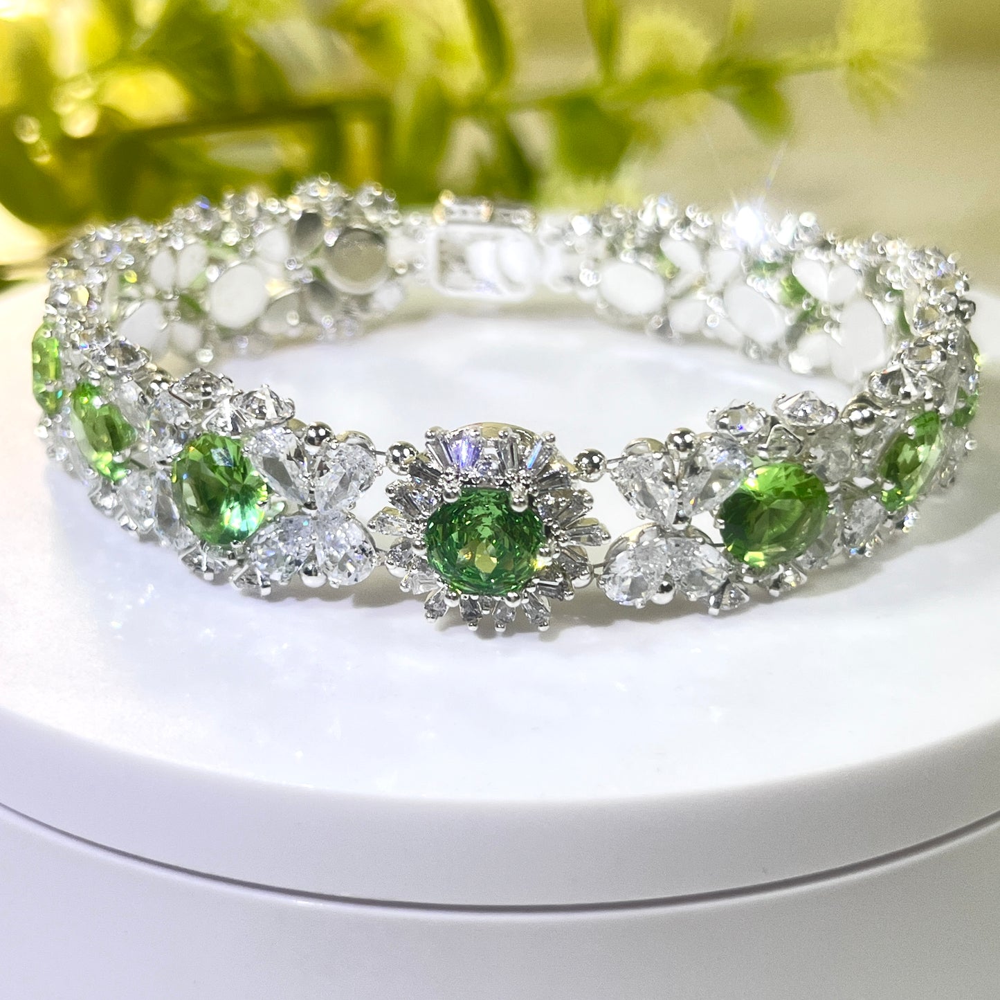 Pulsera de aguamarina y perla hecha a mano