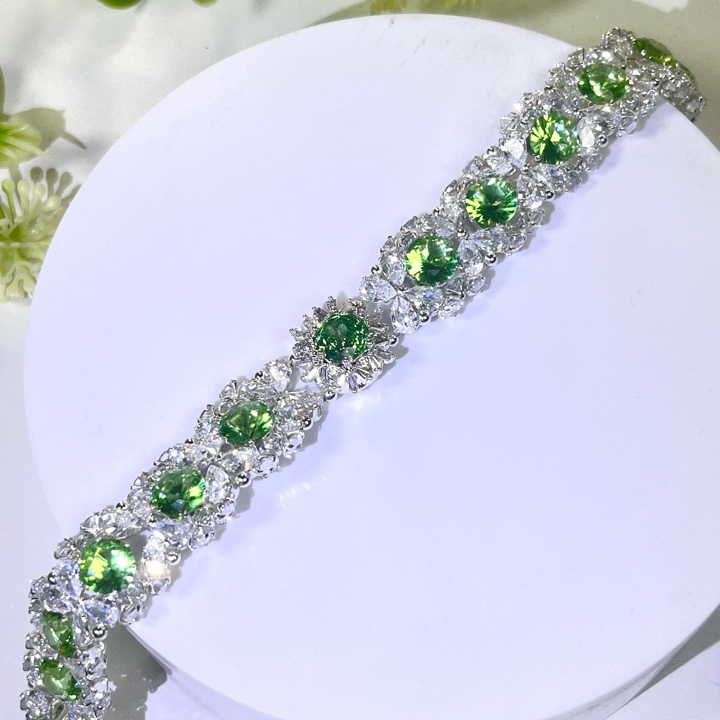 Pulsera de aguamarina y perla hecha a mano