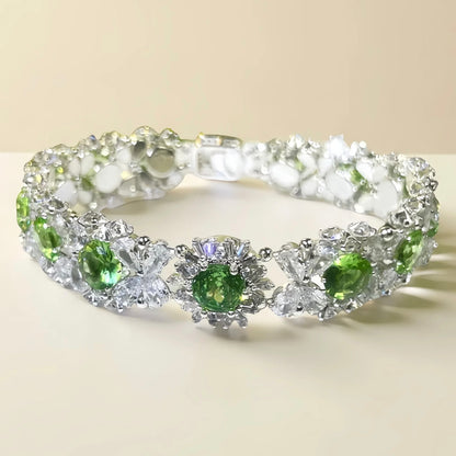 Pulsera de aguamarina y perla hecha a mano