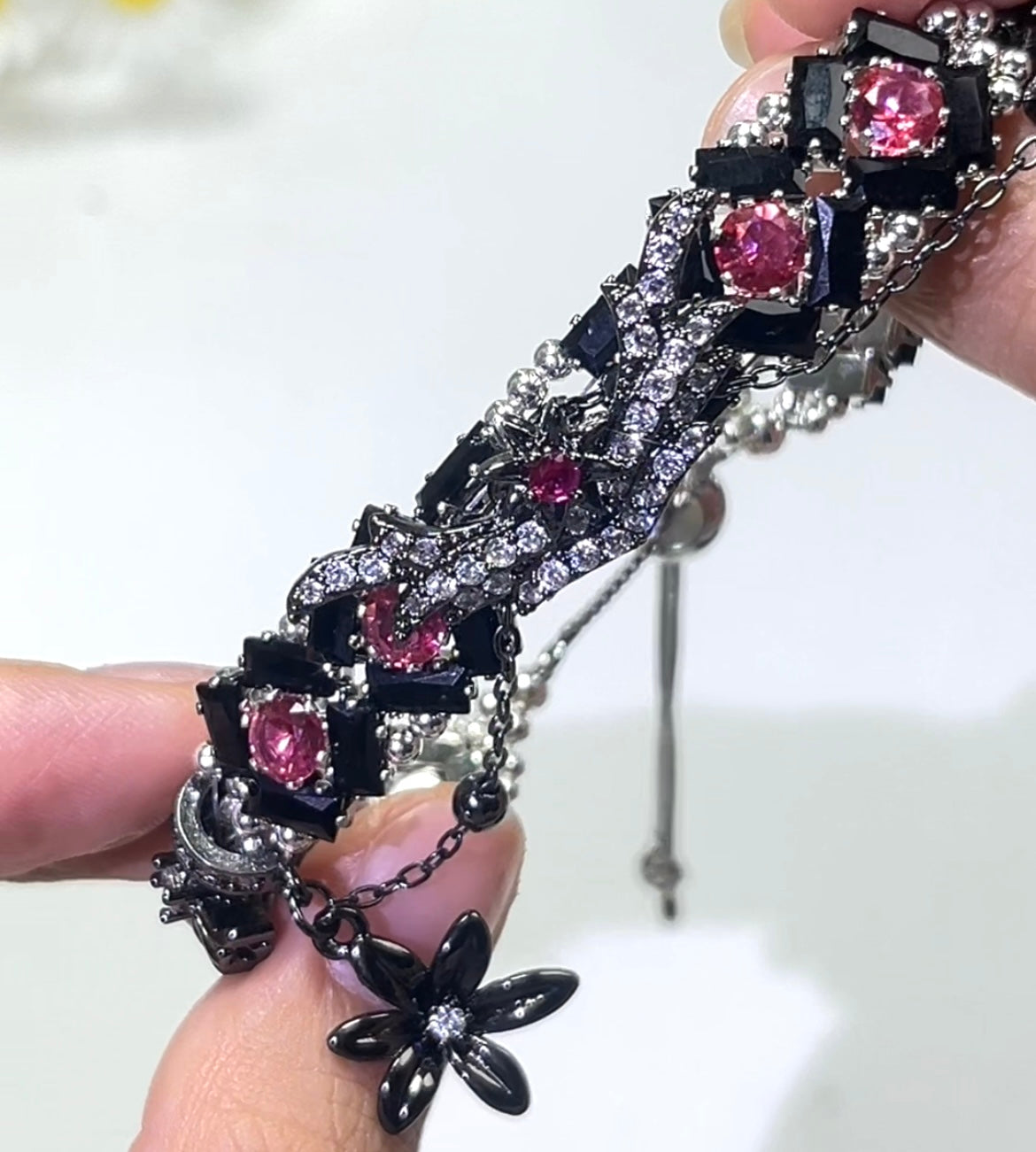 Pulsera de aguamarina y perla hecha a mano