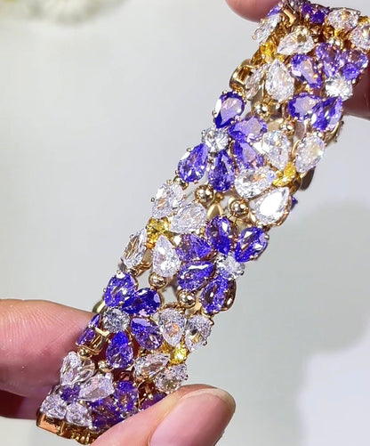 Pulsera de aguamarina y perla hecha a mano