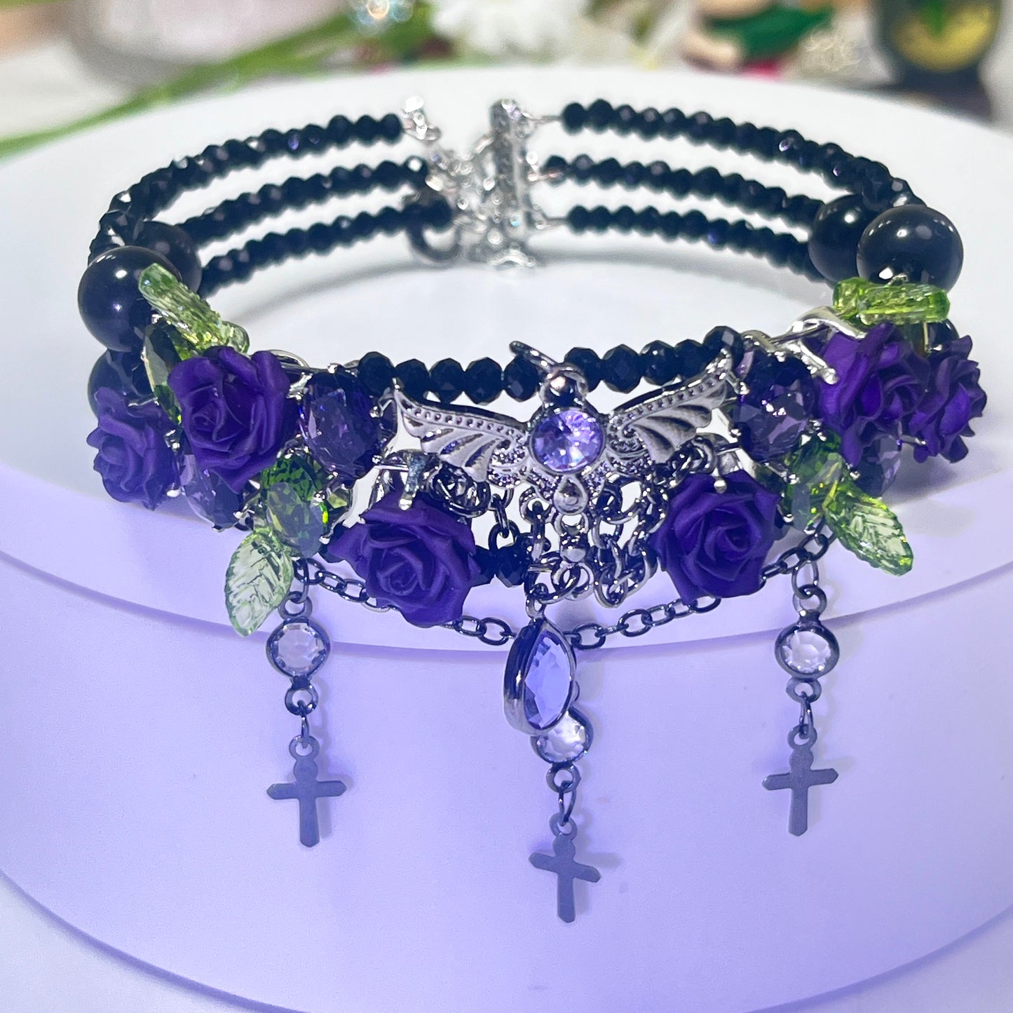 Pulsera de aguamarina y perla hecha a mano