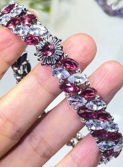 Pulsera de aguamarina y perla hecha a mano