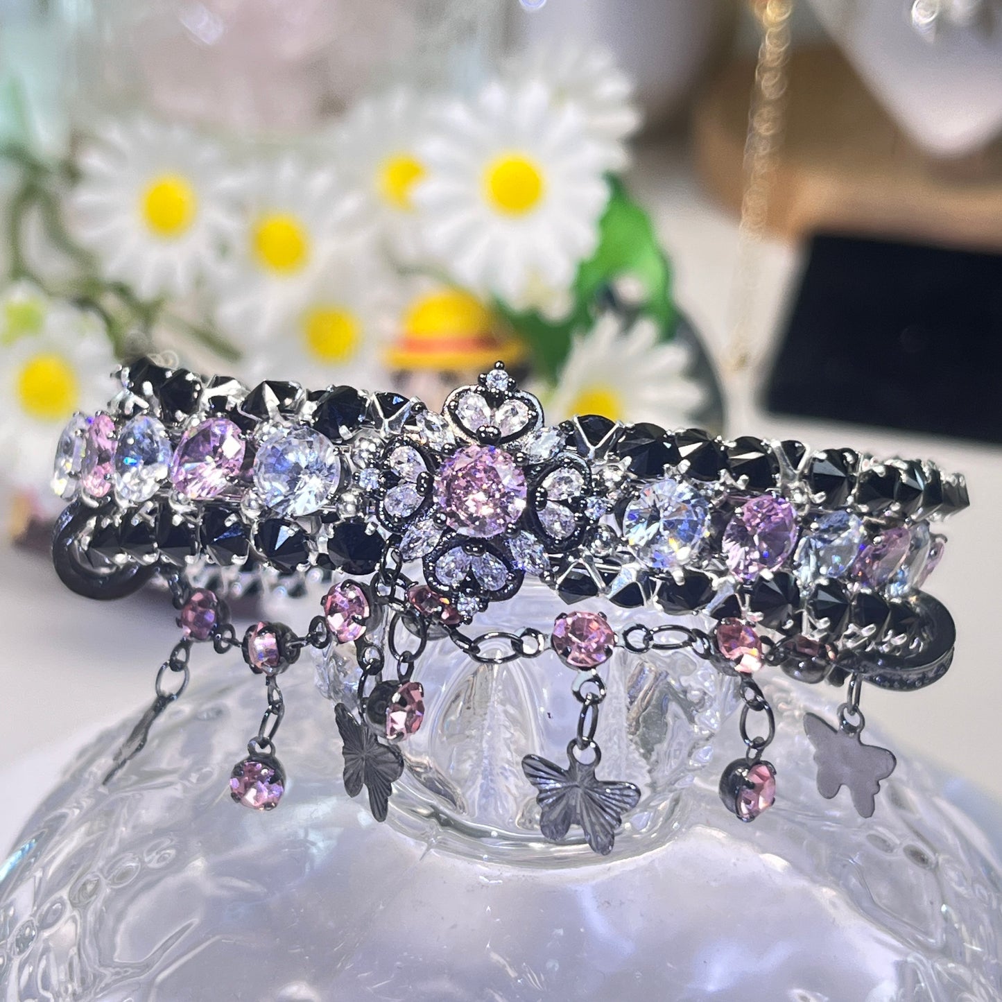 Pulsera de aguamarina y perla hecha a mano