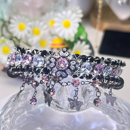 Pulsera de aguamarina y perla hecha a mano