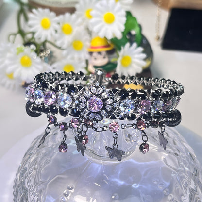 Pulsera de aguamarina y perla hecha a mano