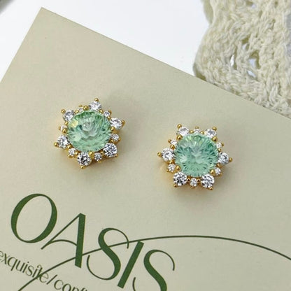 Pulsera de aguamarina y perla hecha a mano