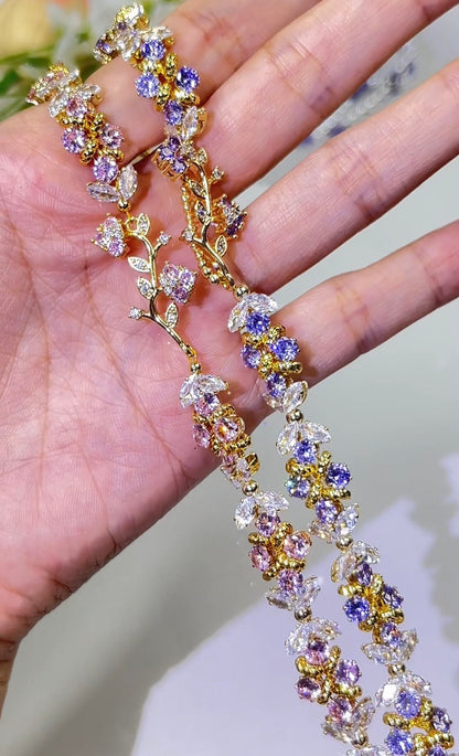 Pulsera de aguamarina y perla hecha a mano