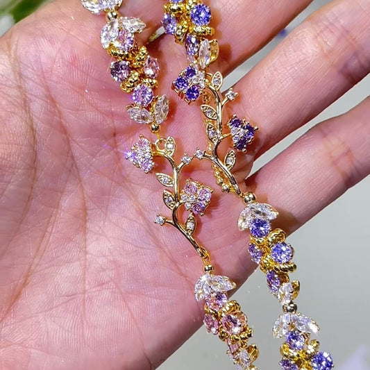 Pulsera de aguamarina y perla hecha a mano