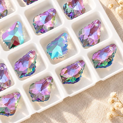 Maple Leaf Teardrop Crystal Beads for Handmade Flower Crafting