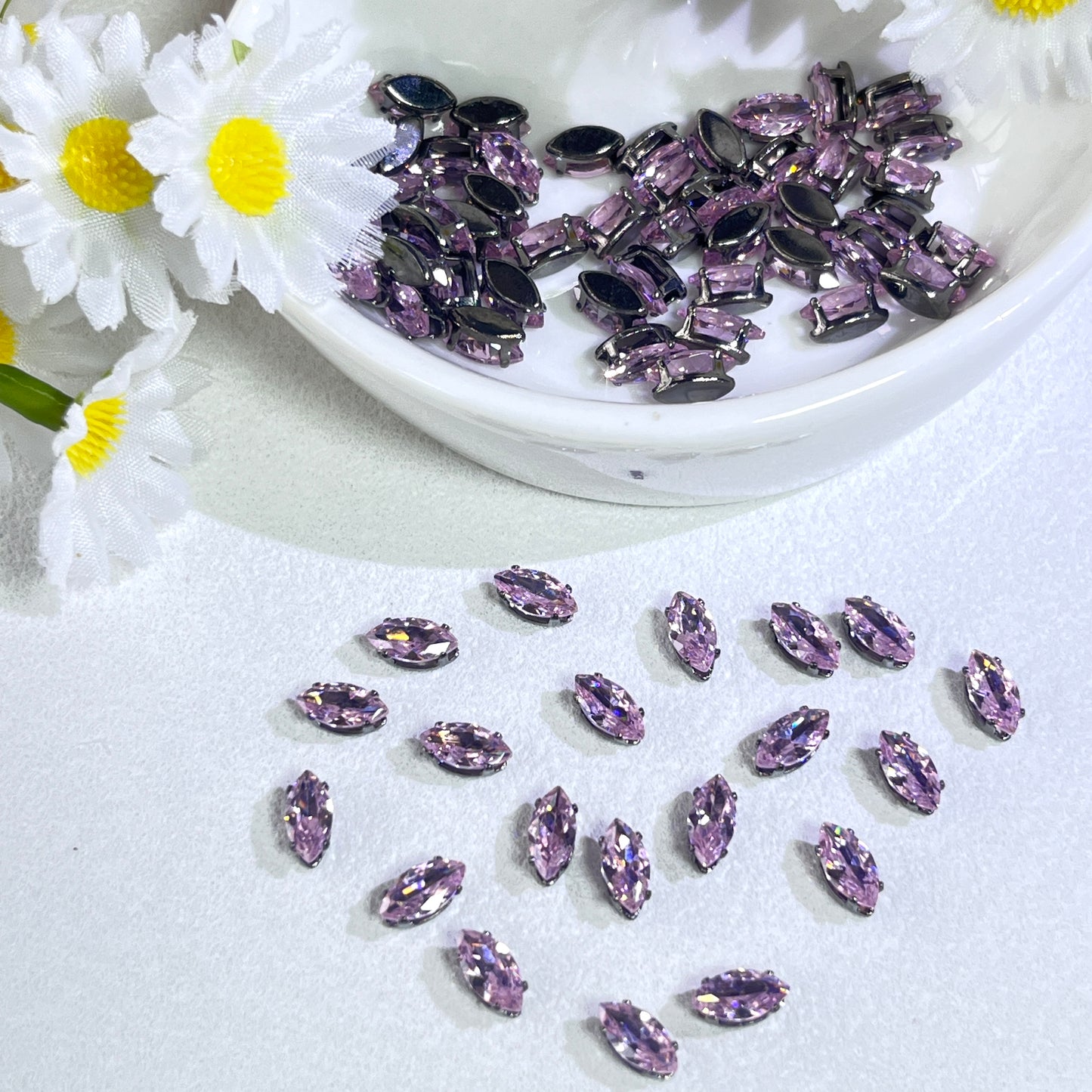 OneMillet Black-Base Marquise  Zirconia Stone 3×6mm