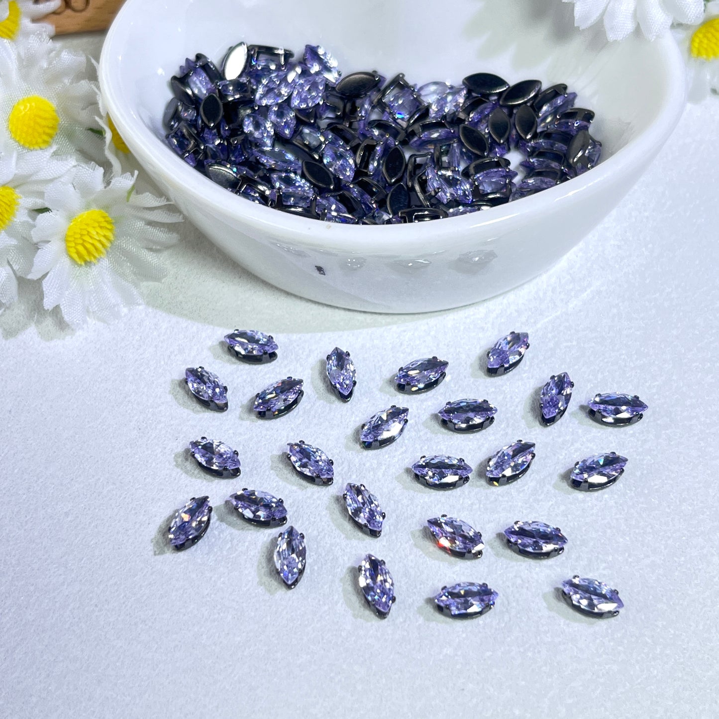 OneMillet Black-Base Marquise  Zirconia Stone 3×6mm