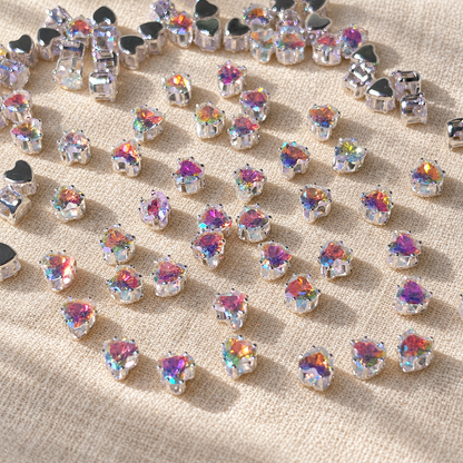 Aurora Heart 5A Cubic Zirconia Beads 5MM
