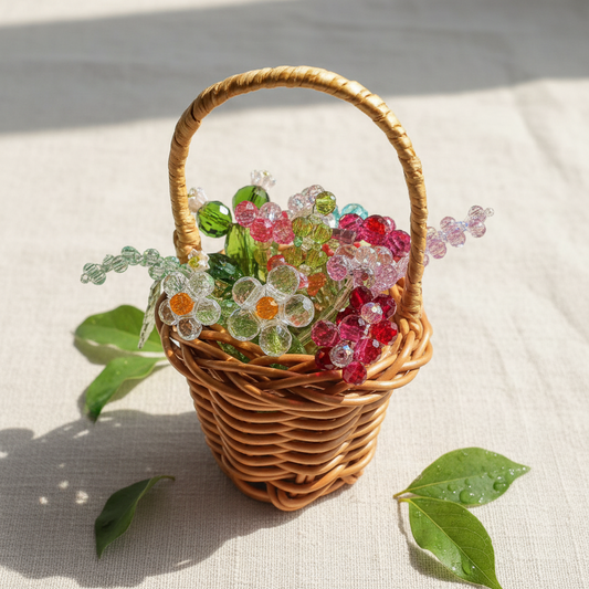 OneMillet Crystal Flower Bouquet Kit-M660 Handmade Flower Material DIY Kit Basket includes