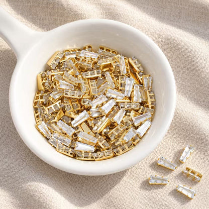 OneMillet Trapezoid Cubic Zirconia Beads 3*6.5mm