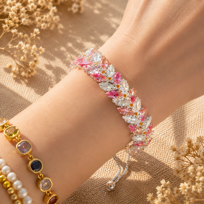 OneMillet Two-Tone 5A Zirconia Bracelet Kit–M920 All-in-One DIY Kit Handmade Jewelry Material Kit（副本）
