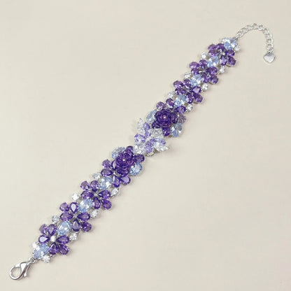 Handgefertigtes Perlen- und Aquamarinarmband