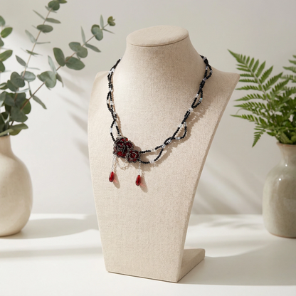 Handgefertigtes Perlen- und Aquamarinarmband