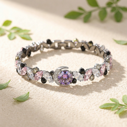 Handgefertigtes Perlen- und Aquamarinarmband