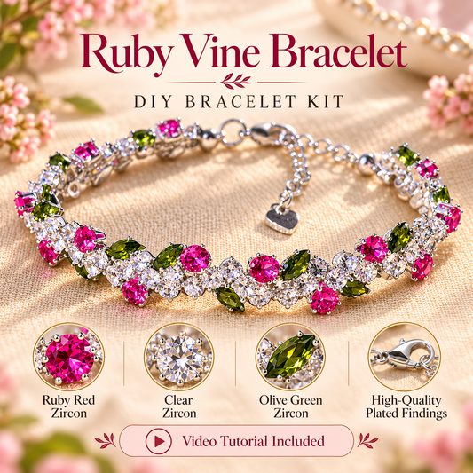 OneMillet Zirconia Bracelet Kit–M1012 All-in-One DIY Kit Handmade Jewelry Material Kit