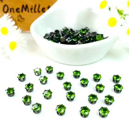 OneMillet Black-Base Round Zirconia Stone 5mm