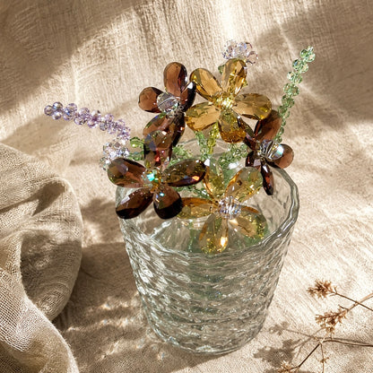 Handgefertigtes Perlen- und Aquamarinarmband