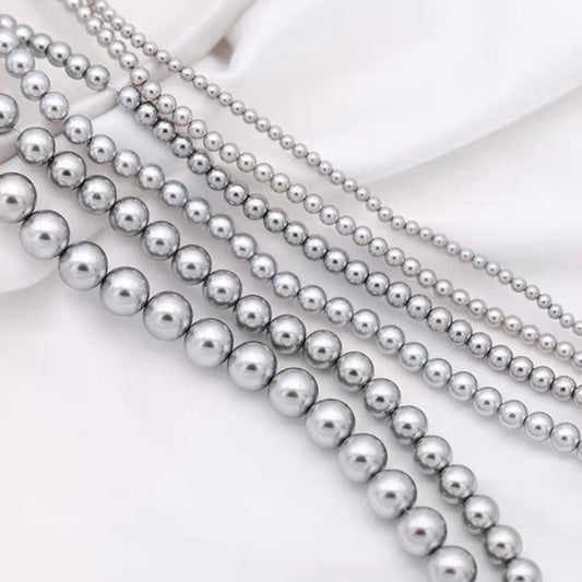 4mm natürliche Muschelperlen DIY Perlen