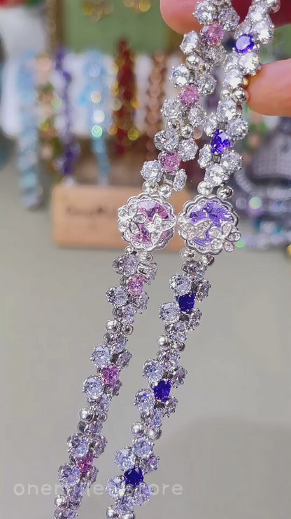 Pulsera de aguamarina y perla hecha a mano