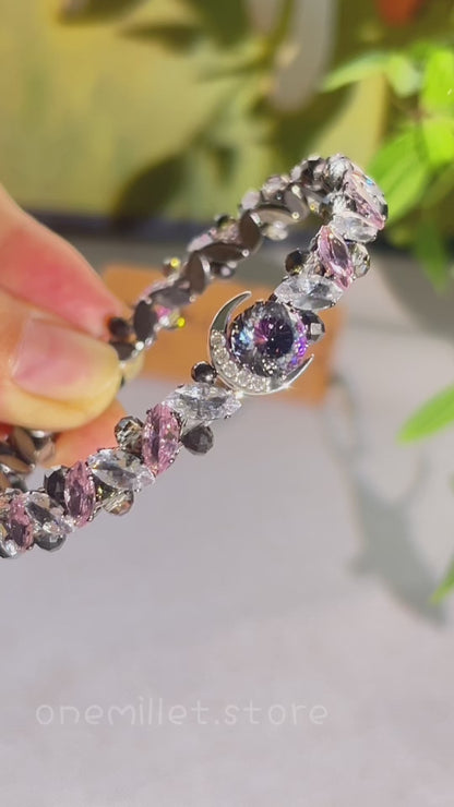 Handgefertigtes Perlen- und Aquamarinarmband