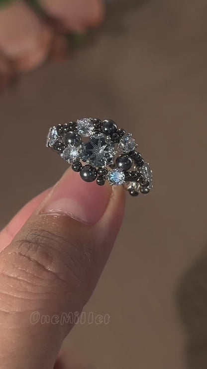 Pulsera de aguamarina y perla hecha a mano