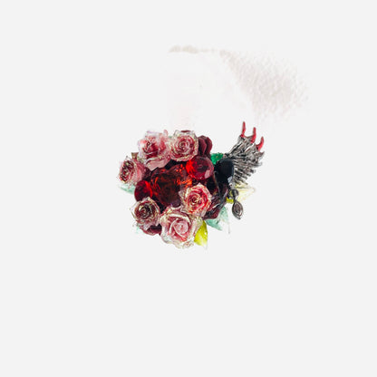 Pulsera de aguamarina y perla hecha a mano