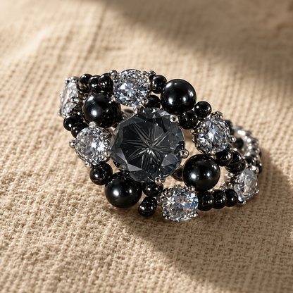 Pulsera de aguamarina y perla hecha a mano