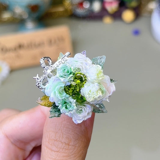 Pulsera de aguamarina y perla hecha a mano