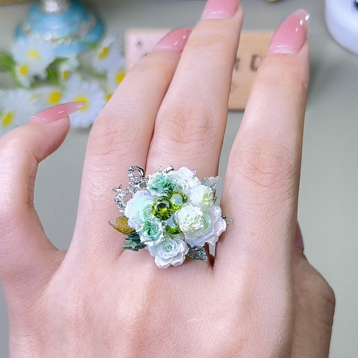 Pulsera de aguamarina y perla hecha a mano