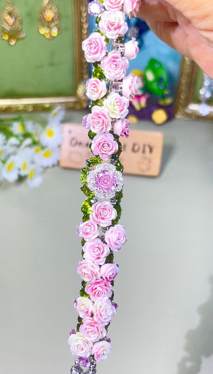 Pulsera de aguamarina y perla hecha a mano