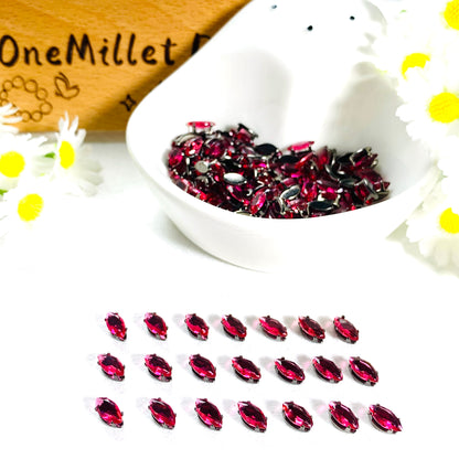 OneMillet Black-Base Marquise  Zirconia Stone 3×6mm