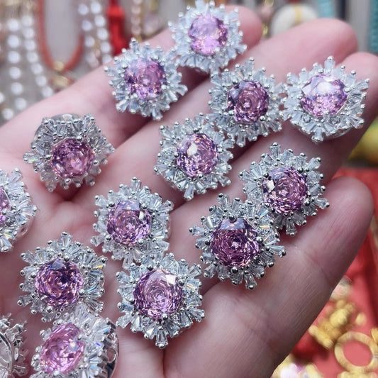 Zirkon Aquamarin Spacer Perlen handgefertigt DIY Perlen Armband und Halskette Schmuck machen liefert