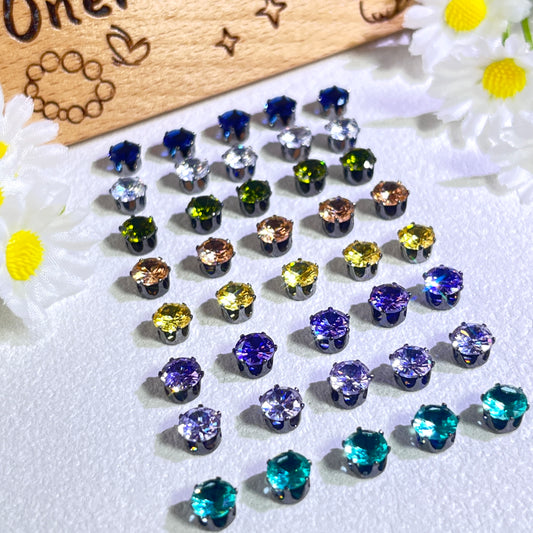 OneMillet Black-Base Round Zirconia Stone 4mm