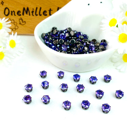 OneMillet Black-Base Round Zirconia Stone 5mm
