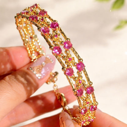 Pulsera de aguamarina y perla hecha a mano