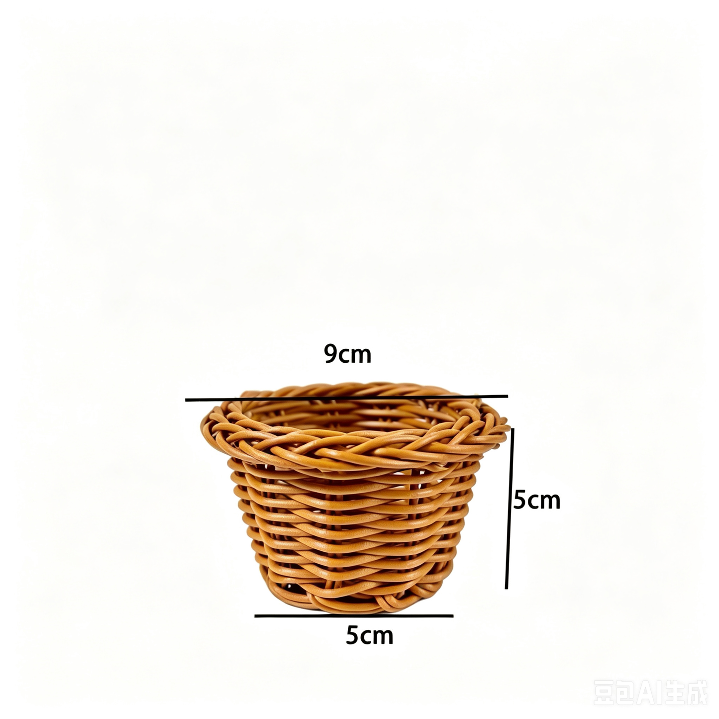 Mini Woven Baskets for Beaded Flowers, Tiny Flower Holders with Foam Insert & Free Grass Yarn